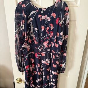 Tommy Hilfiger Pink and Blue Long Sleeve Sundress
